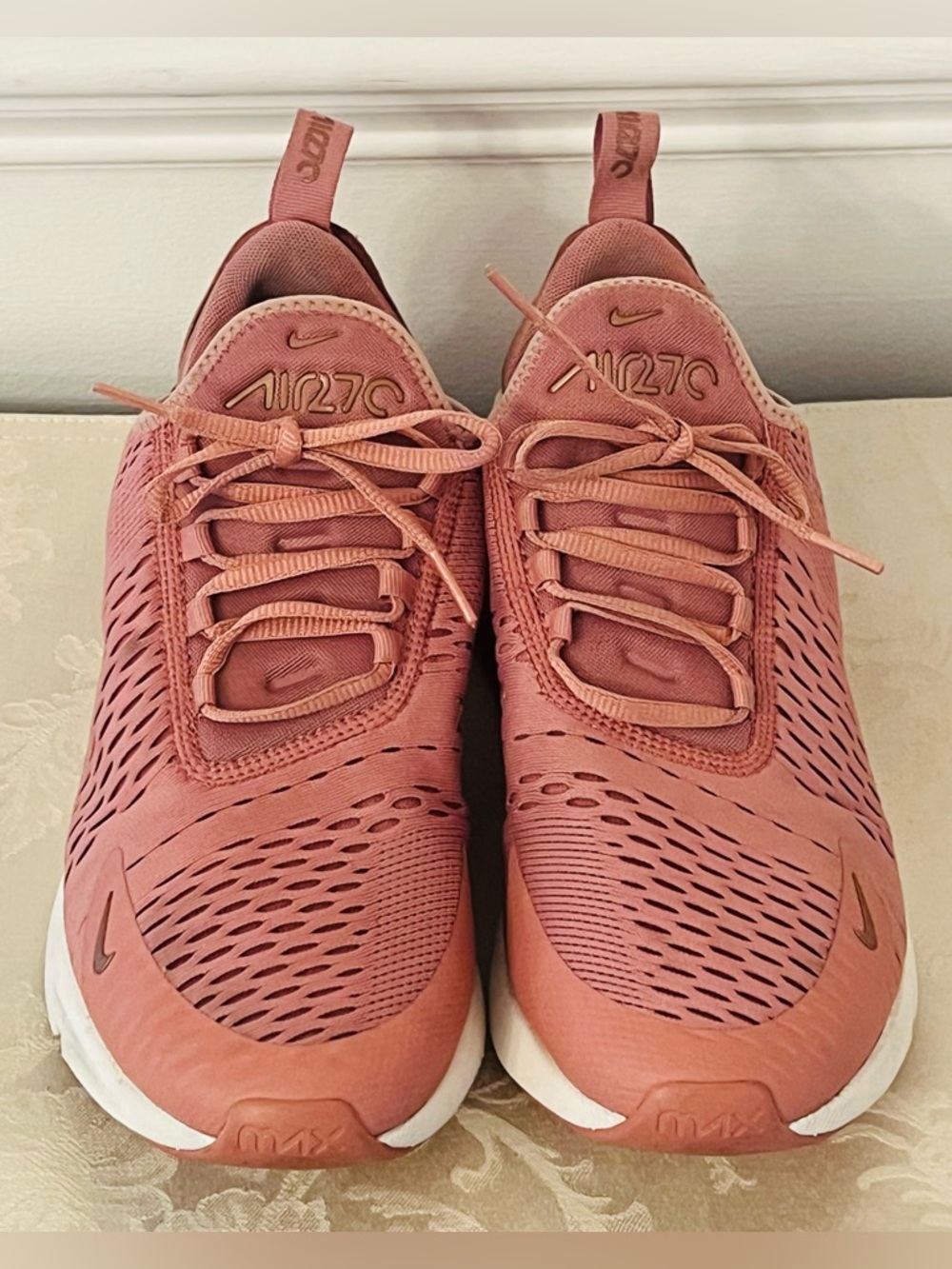 Nike Air Max 270 Rust Pink Running Women Sneakers BQ0969-600 - Sz 10 EUC - Picture 2 of 15